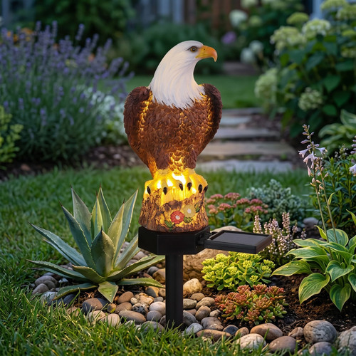Solar resin eagle lawn - solar, light