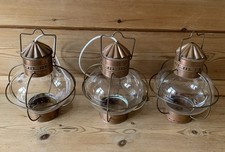 Antique Onion Globe Copper Brass Nautical Ships Lamp Light 3 Matching Available 
