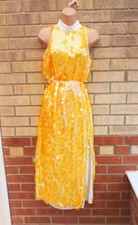 Zara yellow sequin high neck