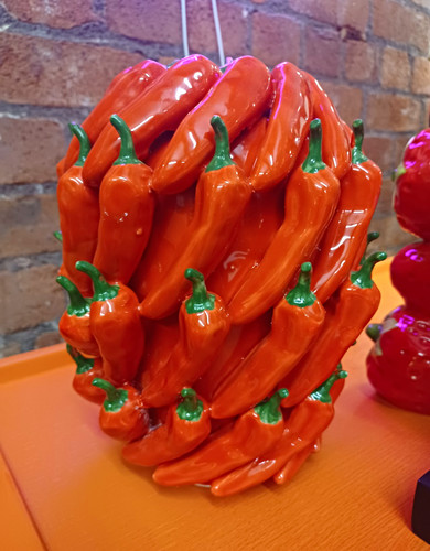 Red chilli pottery - red,