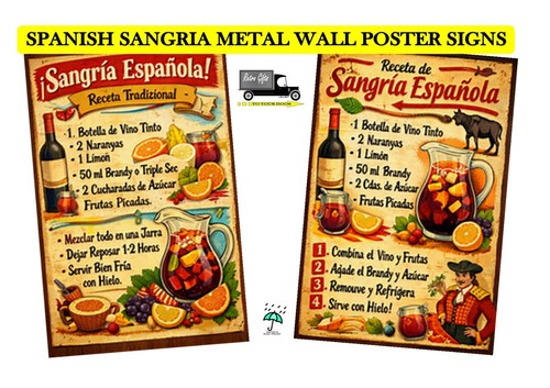 Vintage style sangria metal - sangria,