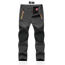 Mens Hiking Pants Winter Soft Shell Outdoor Waterproof Trousers Thick Warm Pants