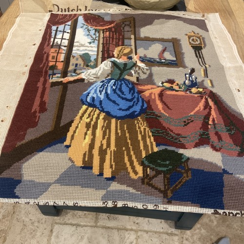 Vintage wool tapestry complete - wool,
