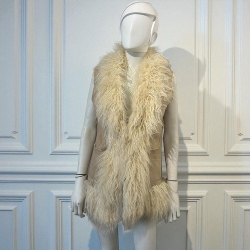 Beige cream faux suede - a&g,