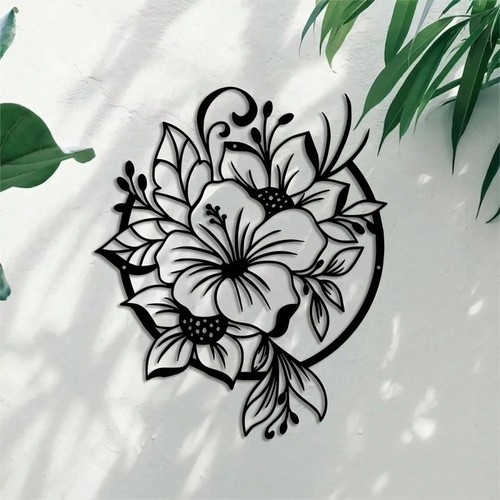 Iron lily flower wall - lily,
