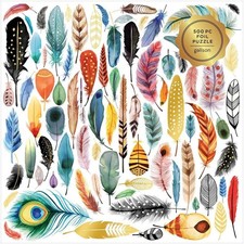 Galison Feathers Foil Jigsaw