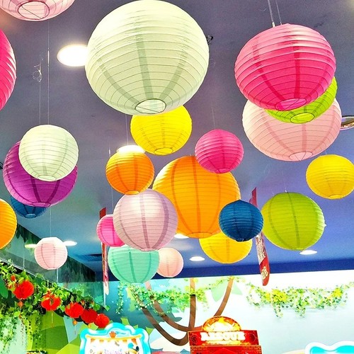 Paper lantern pom ball - lantern,