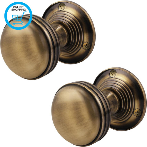 Lined door knobs antique - knobs,