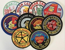 NORTHERN SOUL IRON ON PATCH SET - 10 WIGAN CASINO REPRO ANNIVERSARY PATCHES