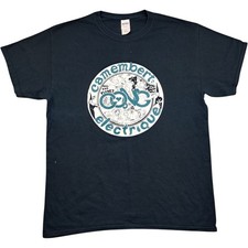 Gong T Shirt Large Men's Black Cotton Prog Rock Band Merch Graphic Short Sleeve