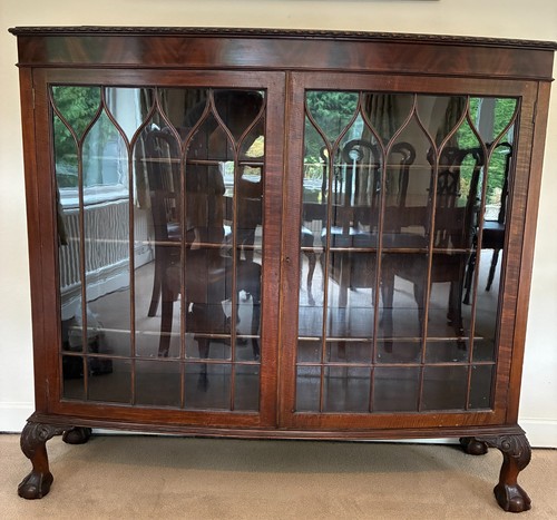 Mahogany bow front display