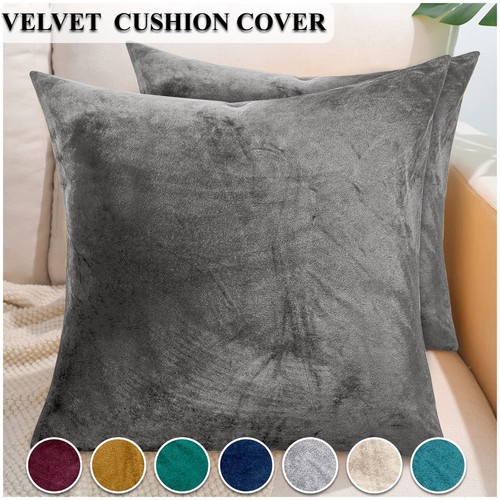 Plush velvet cushion covers - velvet,