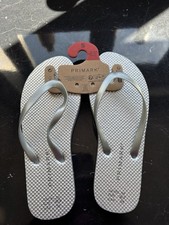 Primark Silver Flip Flops Size