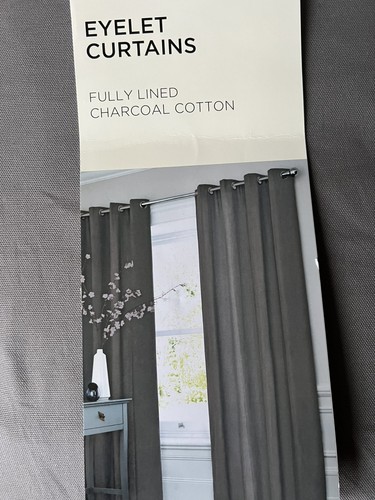 Grey charcoal lined cotton - charcoal,