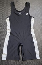 Clinch Gear Wrestling Singlet, Black/white, Medium