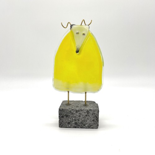 Fused art glass sheep - art, figurine