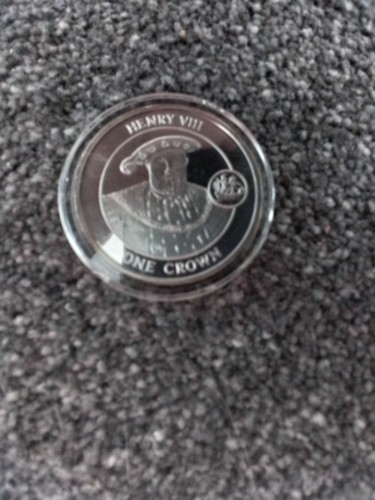 Henry viii one crown coin - henry,
