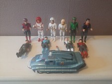 Vintage Full Set Captain Scarlet Figures + Spectrum Pursuit Vehicle + Missile.