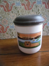 VILLROY & BOCH COUNTRY COLLECTION "DESIGN NAIF" STORAGE JAR ht 11cm inc LID