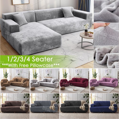 Velvet elastic stretch sofa - velvet,