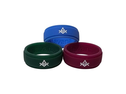 Masonic rings silicone - silicone, (pack