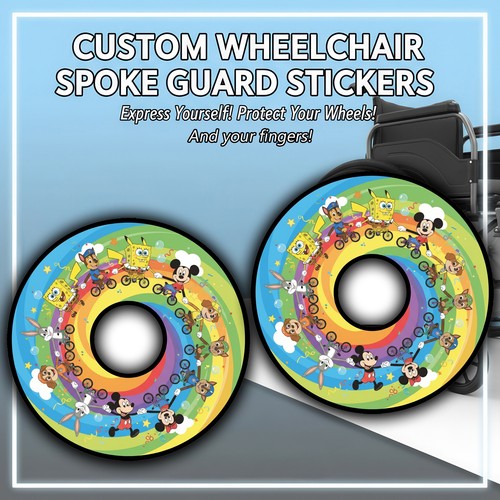 Wheelchair spoke guard sticker - wheelchair,