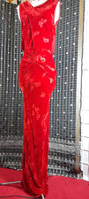 Vintage Ghost Grecian Red Velvet dress size P New with tags