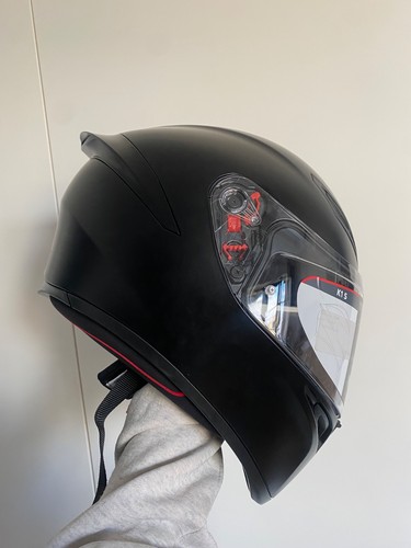 Agv k1s helmet - xs, worn