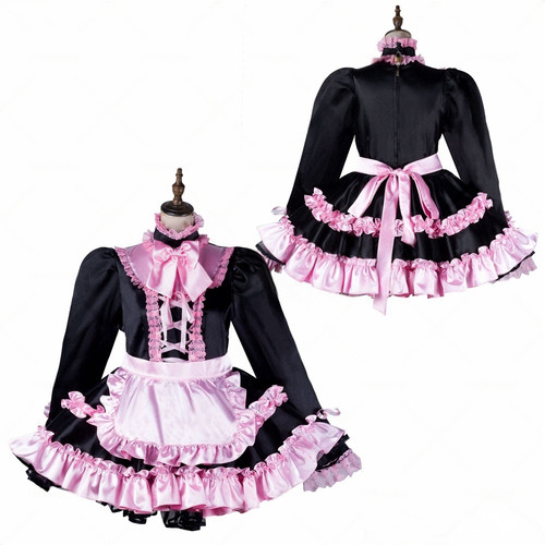 Maid girl sissy lockable black - girl,