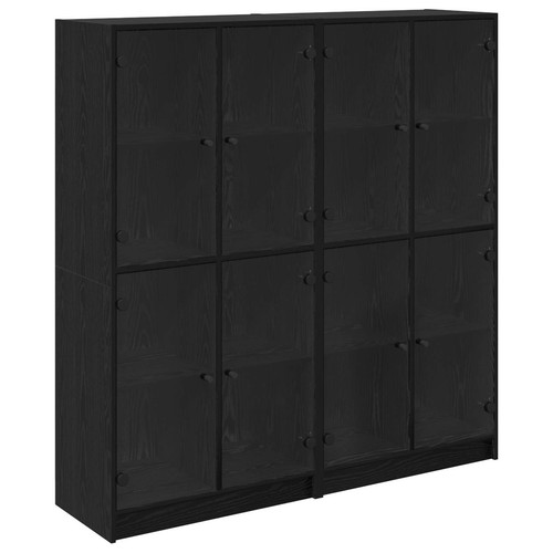 Bookcase with doors bookshelf - bookcase,