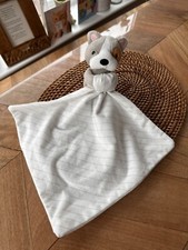 St Bernard Dunnes Store Grey Puppy Dog Baby Comforter blankie bnwot striped