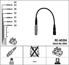 Ignition Cable Kit NGK Fits