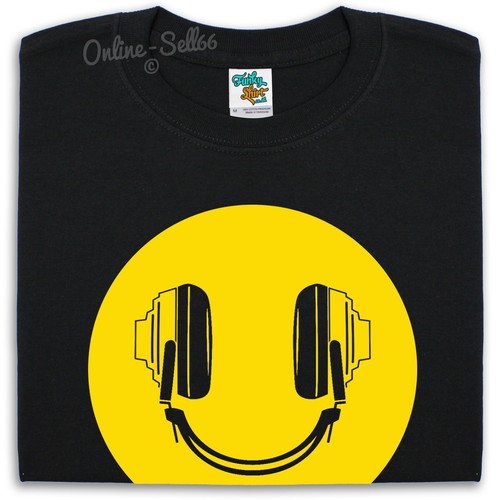 Headphones smiley shirt - dj,