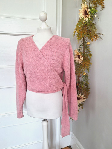 Missguided pink fluffy knit - pink,