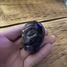 Vintage  Amethyst Alien Head