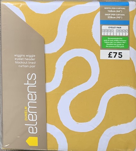 Dunelm dark yellow abstract - dunelm,