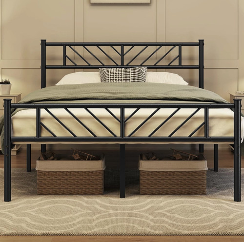 5ft king size strong metal - metal, bed