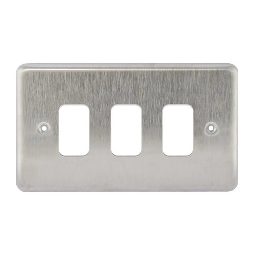 Grid front plate - plate, brushed