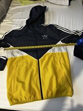 adidas windbreaker small Black Yellow Retro Colorado Windrunner Rare Rain Jacket