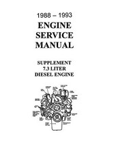 Ford Truck 7.3 Diesel Supplement 1988 - 1993 Shop Manual - Paper Loose Leaf