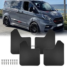 4 Wide Rally Mud Flaps Splash Guards Mudflaps For Ford Transit Custom 2012-2024