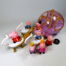 PEPPA PIG Playset PRINCESS CARRIAGE Horses King Queen Groom GEORGE Bundle
