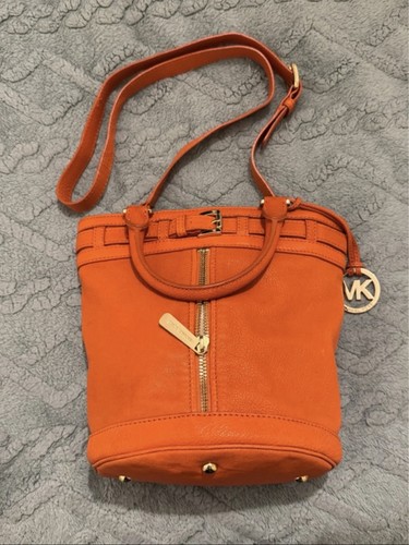 Michael kors orange pebbled - michael,