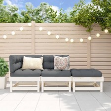 Garden Corner Sofa White Pine