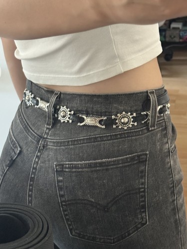 Black western concho - western, belt