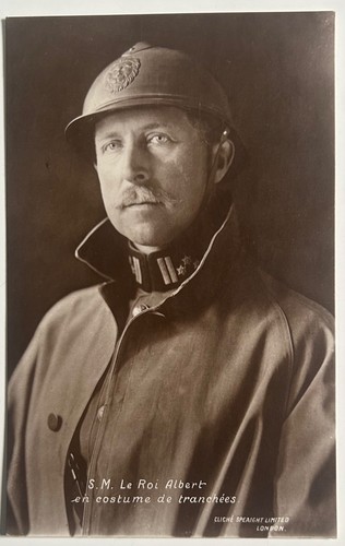 Belgium ww1 postcard - postcard, king