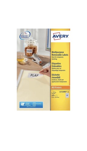 Avery removable labels per - labels,