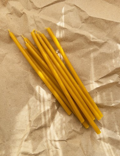 Beeswax candles set 10 - beeswax,