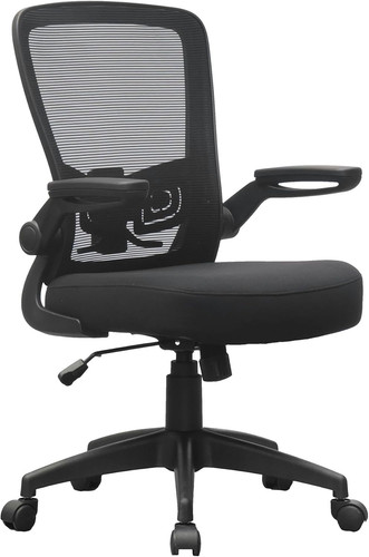 Ergonomic black mesh task - black,