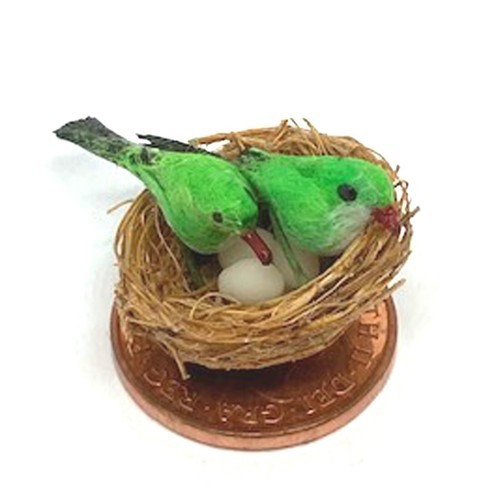Dolls house two birds and - house,